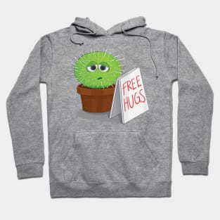 Sad Free Hugs Cactus Cute and Silly Hoodie